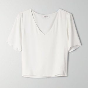 Aritzia Babaton Randy Blouse White Size XXS
